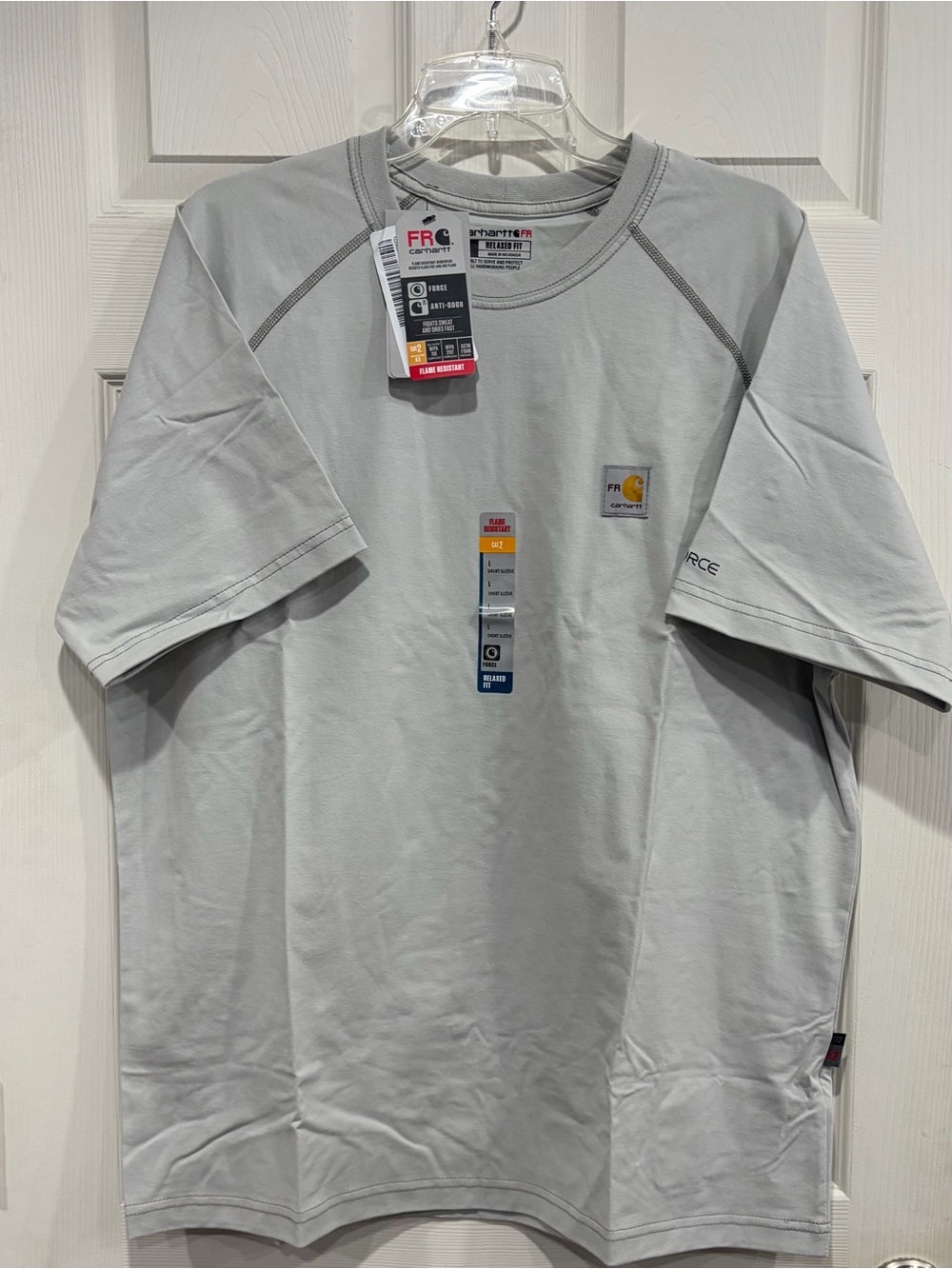 Carhartt Men's Medium Flame Resistant Force T-Shirt Short Sleeve Light Gray NWT
